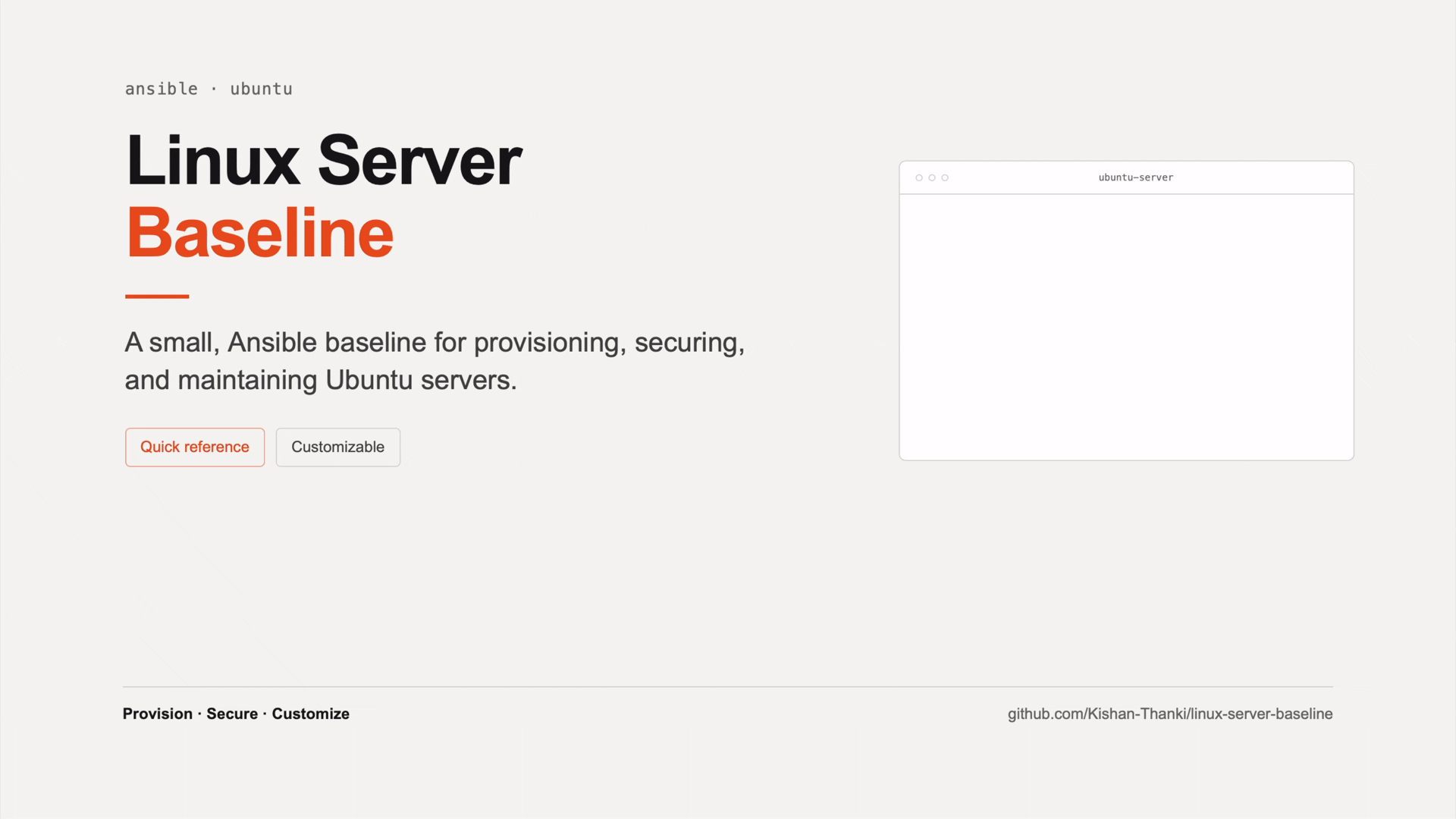 Linux Server Baseline Ansible provisioning demonstration